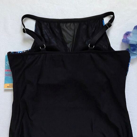 Swim Solutions NWT Tummy Control One Piece Swimwear Women 12 - Picture 6 of 12